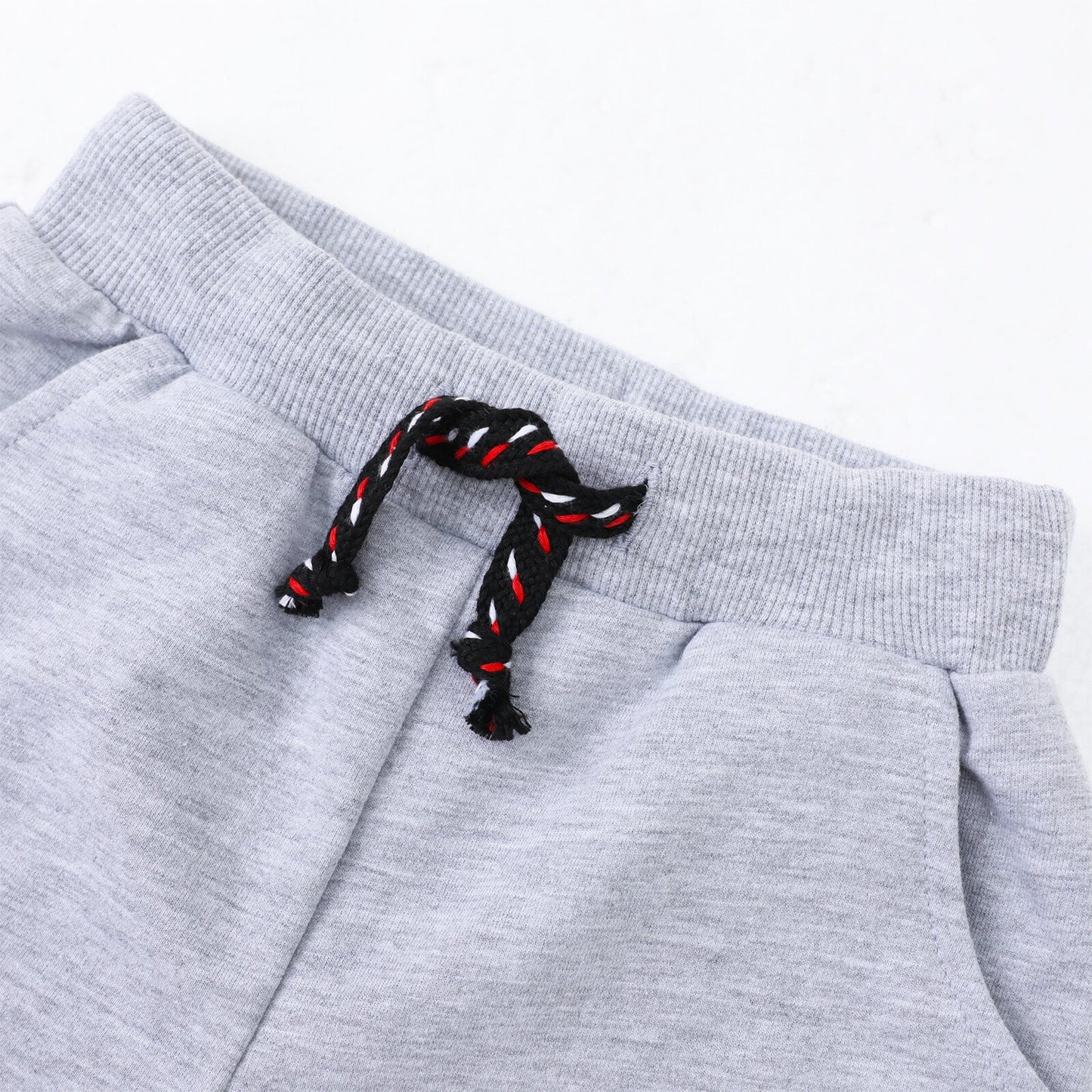 HILEELANG Toddler Boys Jogger Sweatpants 3-Pack, 100% Cotton French Terry Pants with Drawstring and Pockets,colors—black, gray, and navy