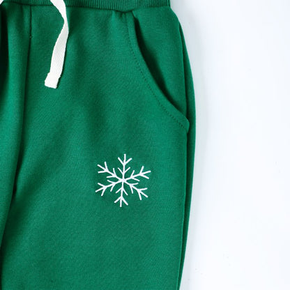 HILEELANG Toddler Boys Christmas Snowman Embroidery Sweatshirt and Pants Set, 2 Piece Long Sleeve Outfit for Kids, Cotton Fall Winter Clothes