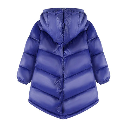HILEELANG Toddler Boy Girl  (12M-7Y) Winter Puffer Jackets Coats Navy Blue Dinosaur Hooded Light Weight Padded Outerwear