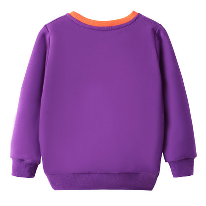 HILEELANG Toddler Boys Girls（12M-7T) PurplePumpkin Sweatshirt – Halloween & Thanksgiving Pullover Tops for Boys Girls, Cute Autumn Outfit