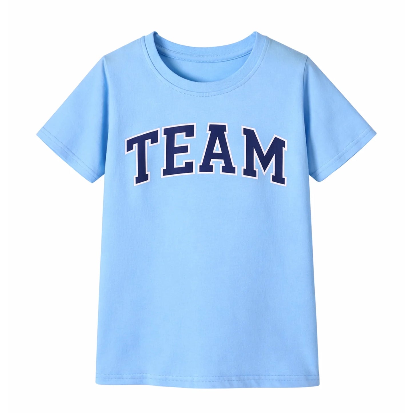 HILEELANG 4-13 Little/Big Boys Light Blue/Yellow/Mint Team Crew Camp 100% Cotton 3-Pack Short Sleeve T-Shirt