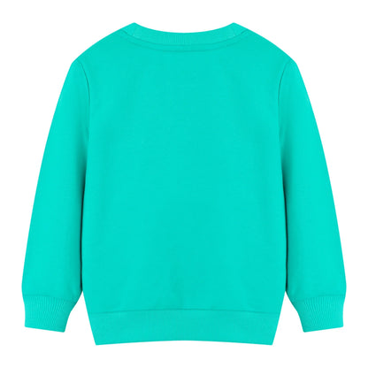 HILEELANG Toddler Boy Sweatshirts Halloween Green Planet Graphic Glow in the Dark Crewneck Long Sleeve Pullover Cotton Top Sweater Shirts