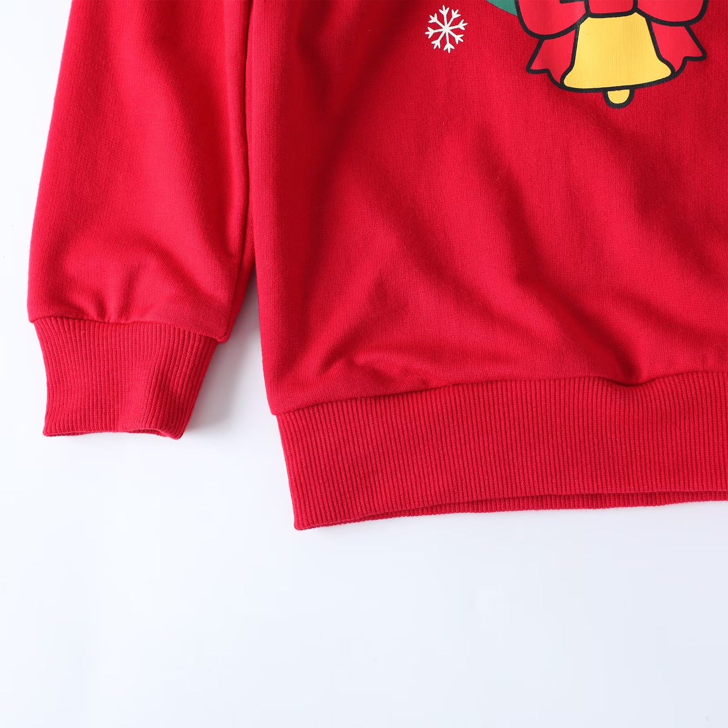 HILEELANG Kids Christmas Sweatshirt, Cotton Pullover Top with Reindeer and Wreath Print, Unisex Holiday Long Sleeve Shirt for Toddler Boys Girls