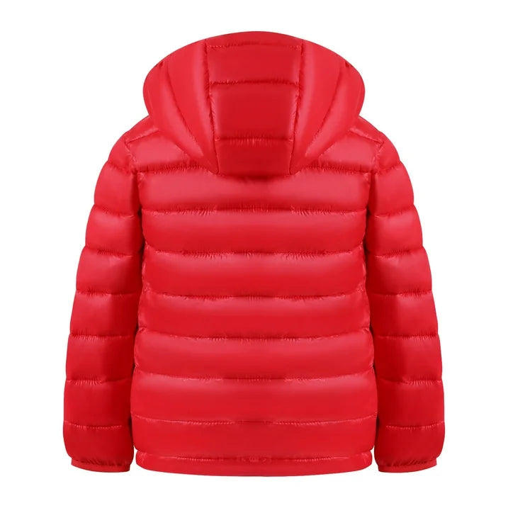 HILEELANG Toddle Girl（3-10Y) Winter Hooded Puffer Jackets Coats Light Weight Outerwear Red 3-4 Years