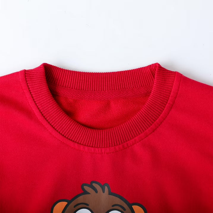 HILEELANG Kids Thanksgiving Sweatshirt, Cotton Pullover Top with Turkey Print Gobble Til You Wobble, Unisex Fall Holiday Long Sleeve Shirt for Toddler Boys Girls