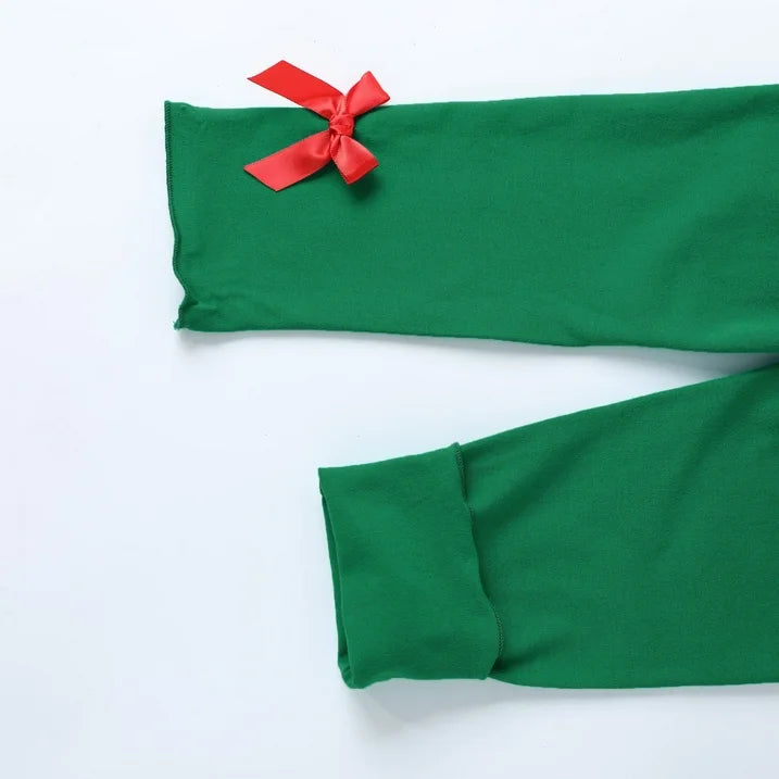 HILEELANG Toddler Girls Christmas Pants Set Light Red Elk Sweatshirt And Green Leggings Winter Playwear Outfits Clothing Sets