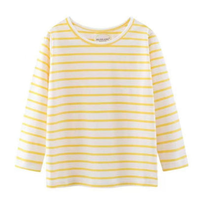 Toddler Boy Girls' Long Sleeve Tee Shirt Christmas Cotton Casual Crewneck Stripe Graphic Tops T-Shirts Black Yellow 3 Packs