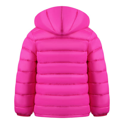 HILEELANG Toddle Girl（3-10Y) Winter Hooded Puffer Jackets Coats Light Weight Outerwear Rose Pink 3-4 Years