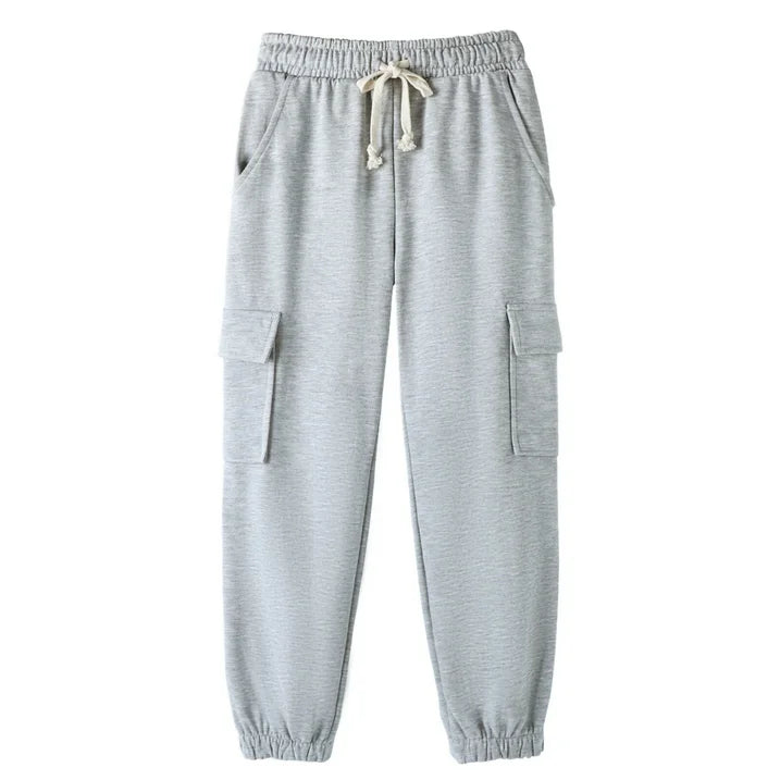HILEELANG 3-Pack Boys' Sweatpants 5-15 Years Navy/Gray/Black Cotton Blend Kids Pants School Wear