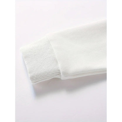HILEELANG 4-12 Toddler/Little/Big Boys Girls White Solid Color Hoodie Pullover