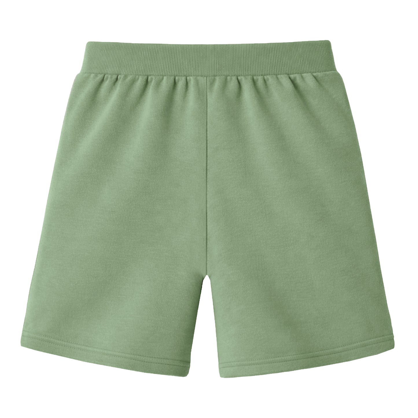 HILEELANG Toddler Boys' Cotton Shorts 3-Pack with Pockets, Grey/Green/Blue