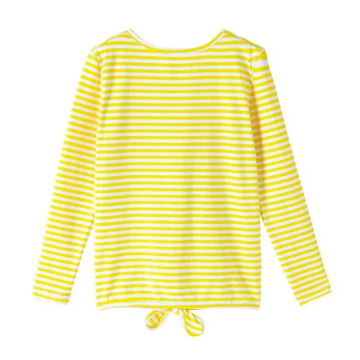 HILEELANG Girls 100% Cotton Long Sleeve T-Shirt 4-Pack, Blue Pink Green Yellow, Casual Everyday Tops