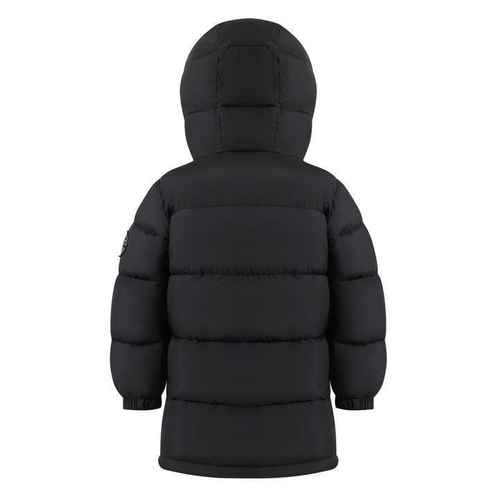 HILEELANG Toddler Boy Girl BlackPuffer Jacket Coat Hood Mid Length Light Weight Warm Padded Winter Outwear Clothes