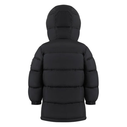 HILEELANG Toddler Boy Girl BlackPuffer Jacket Coat Hood Mid Length Light Weight Warm Padded Winter Outwear Clothes