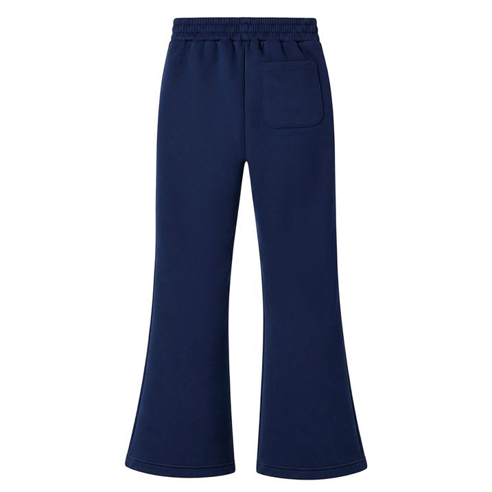 HILEELANG Girls Flare Pants Stretch Sweatpants Pull On with Pockets Navy