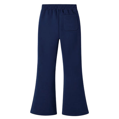 HILEELANG Girls Flare Pants Stretch Sweatpants Pull On with Pockets Navy