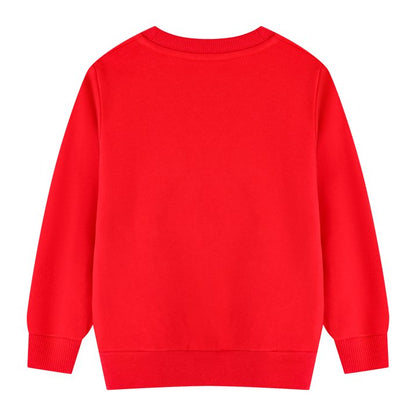 HILEELANG Toddler Girl Sweatshirts Red Christmas Tree Printed Cotton Casual Crew Neck Long Sleeve Tops Shirt