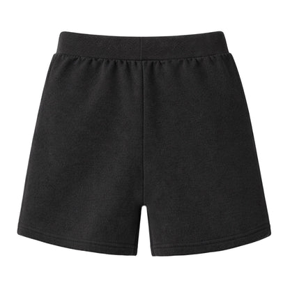 HILEELANG Toddler Boys' Cotton Shorts 3-Pack with Pockets, Grey/Black/Green
