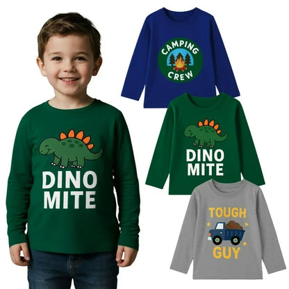 Small dinosaur three-piece t-shirt