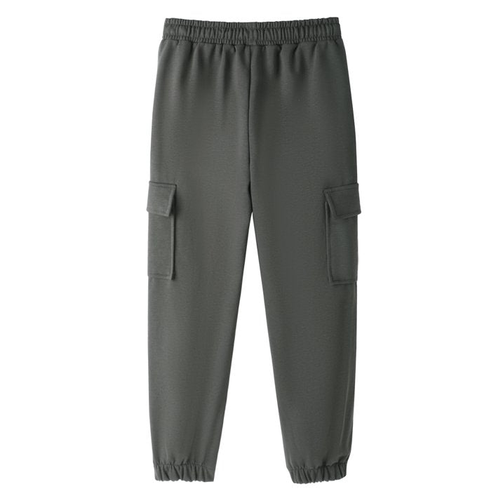 HILEELANG 3-Pack Boys' Sweatpants 5-15 Years Black/Charcoal/Blue Elastic Waist Pants