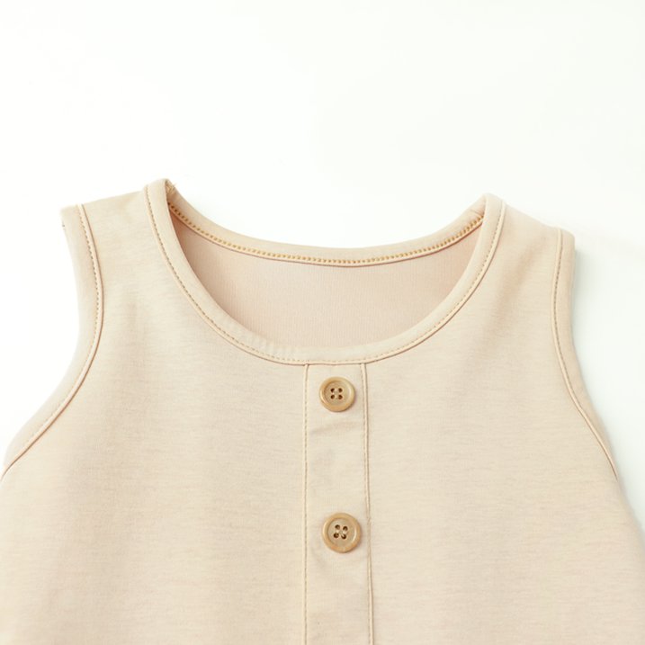 HILEELANG 3-13Y Girls School Jumper Dress with Pockets Sleeveless Uniform Dress Elastic Back Waist for Toddler Little Big Girls Khaki