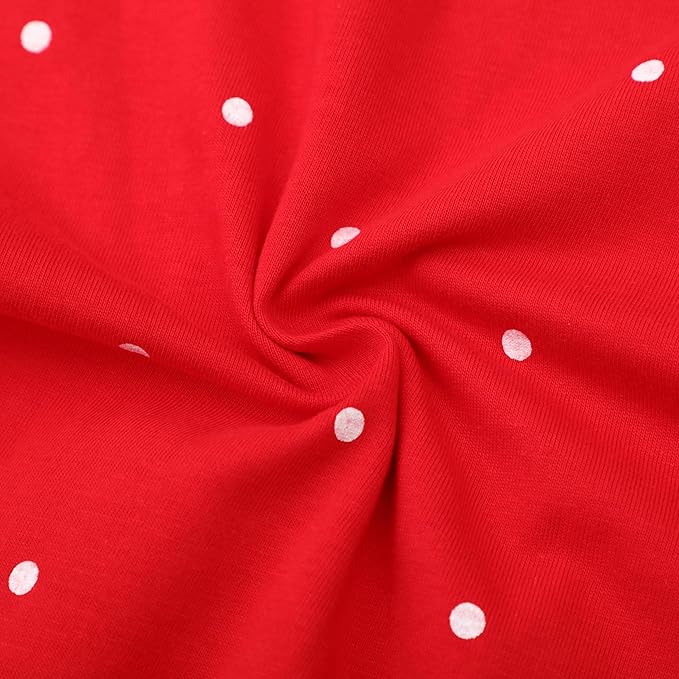 HILEELANG Toddler Girl Christmas Dress Long Sleeve Fall Winter Cotton Casual BasicTunic Shirt Dresses